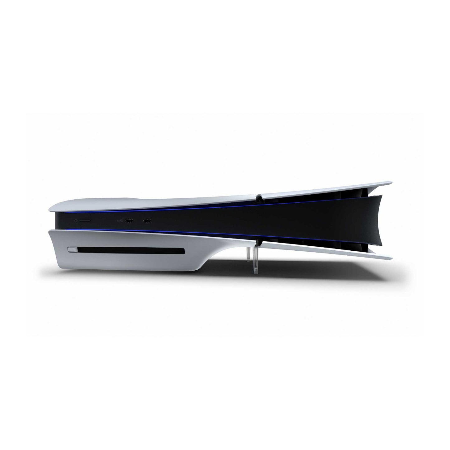PlayStation 5 Slim blanco edición disco vista 3/4 completa consola controlador DualSense