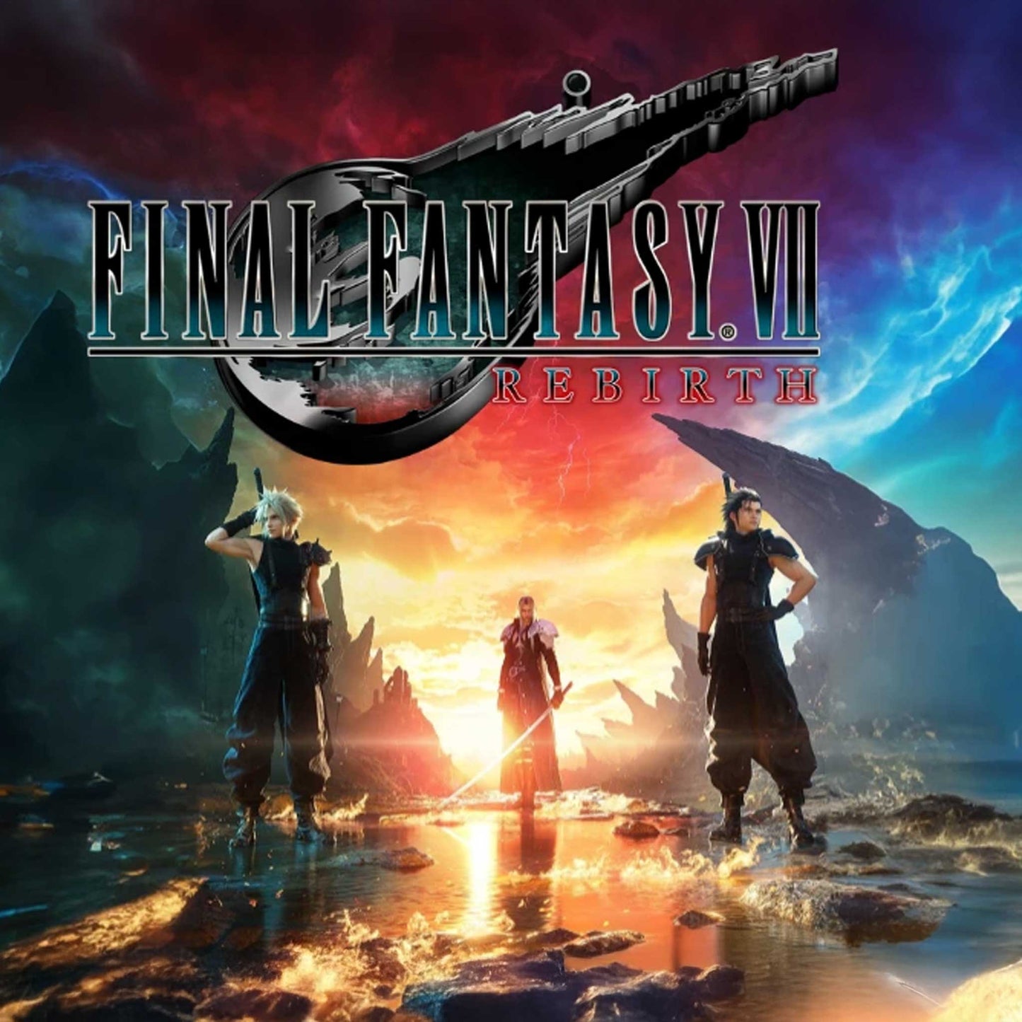 Final Fantasy VII Rebirth PlayStation 5 Slim blanco juego exclusivo poster oficial epic fantasy