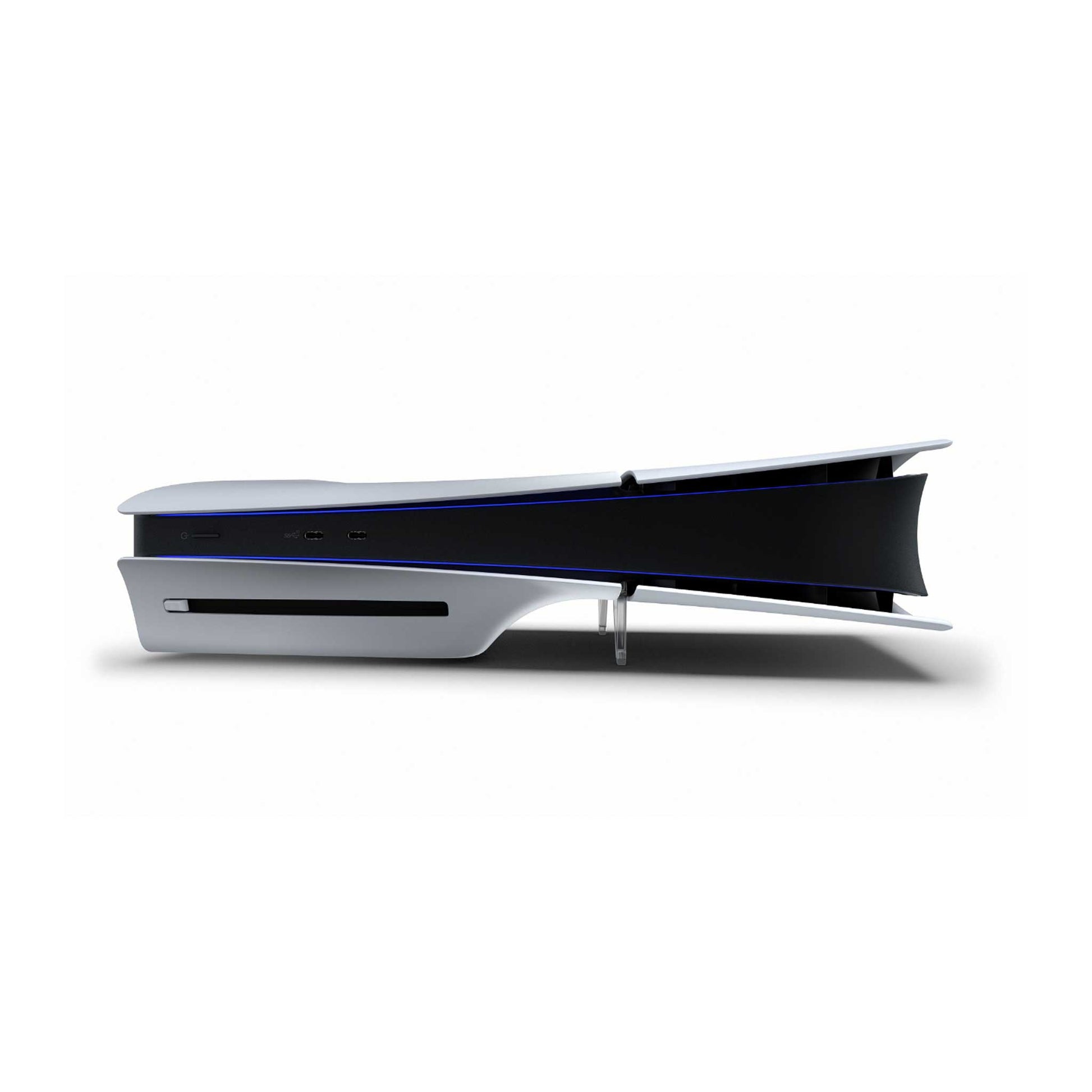 PlayStation 5 Slim blanco edición disco vista 3/4 completa consola controlador DualSense